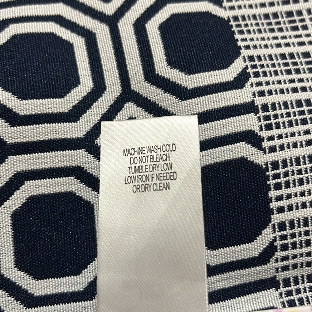 Robbie Bee A-line Geometrical Design Navy/White + Pink Lining Dress Sz 8 - Picture 9 of 9